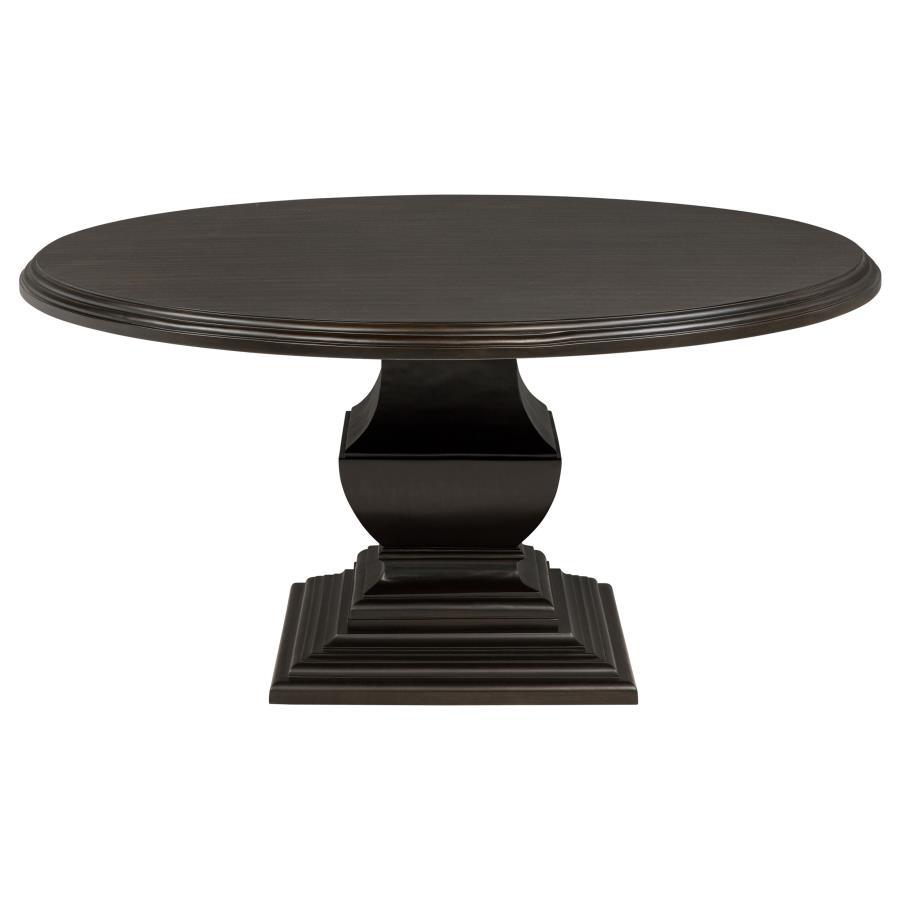 Twyla - 60" Round Wood Dining Room Table - Dark Cocoa Dining Tables by Coaster Fine Furniture - Walls Furniture & Mattress