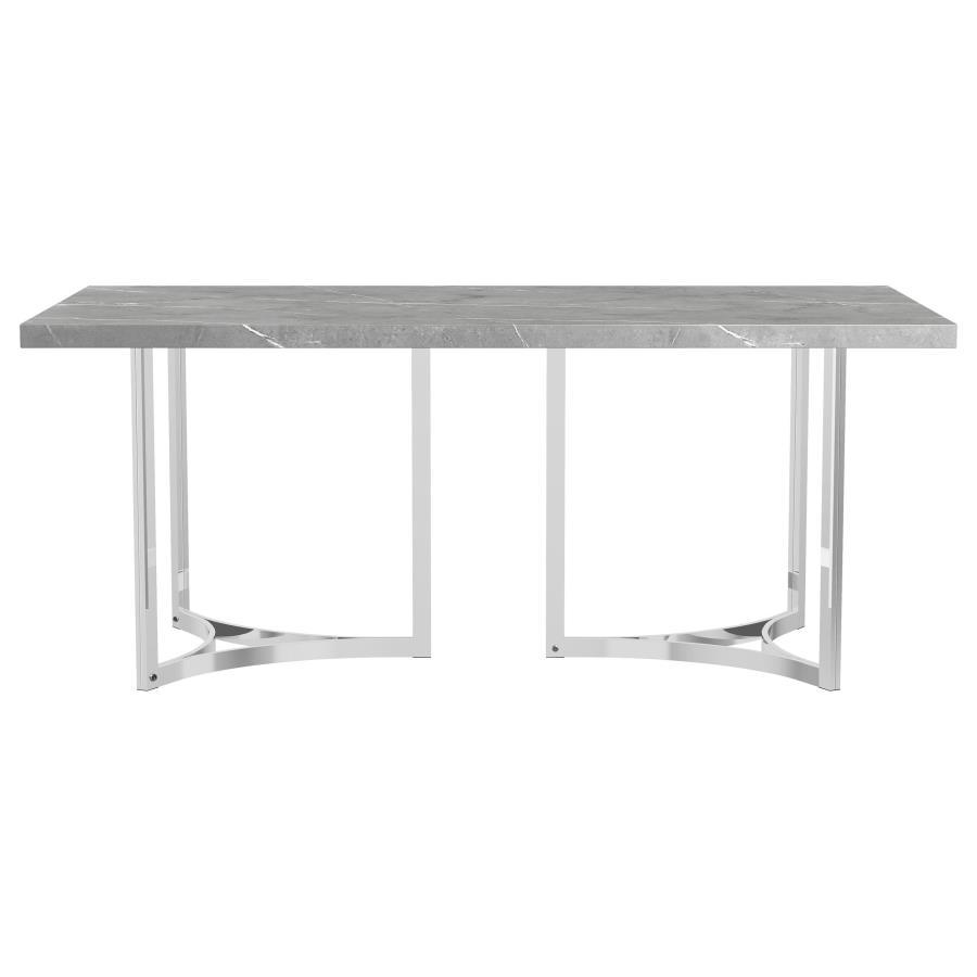 Sterling - Rectangular Dining Table - Gray Dining Tables by Coaster Fine Furniture - Walls Furniture & Mattress