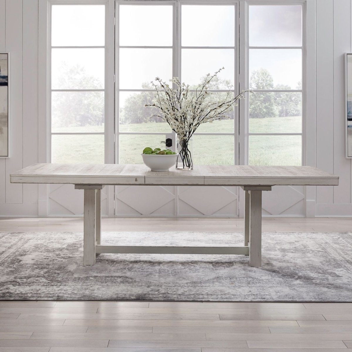 Backroads - Trestle Table - White Dining Tables by Liberty Furniture - Walls Furniture & Mattress