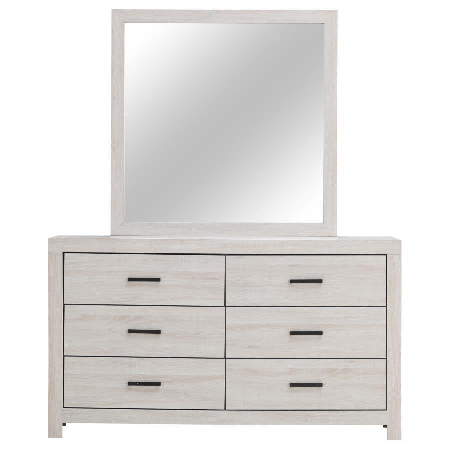 Brantford - 6 - Drawer Dresser With Mirror Dresser & Mirror by CoasterEveryday - Walls Furniture & Mattress