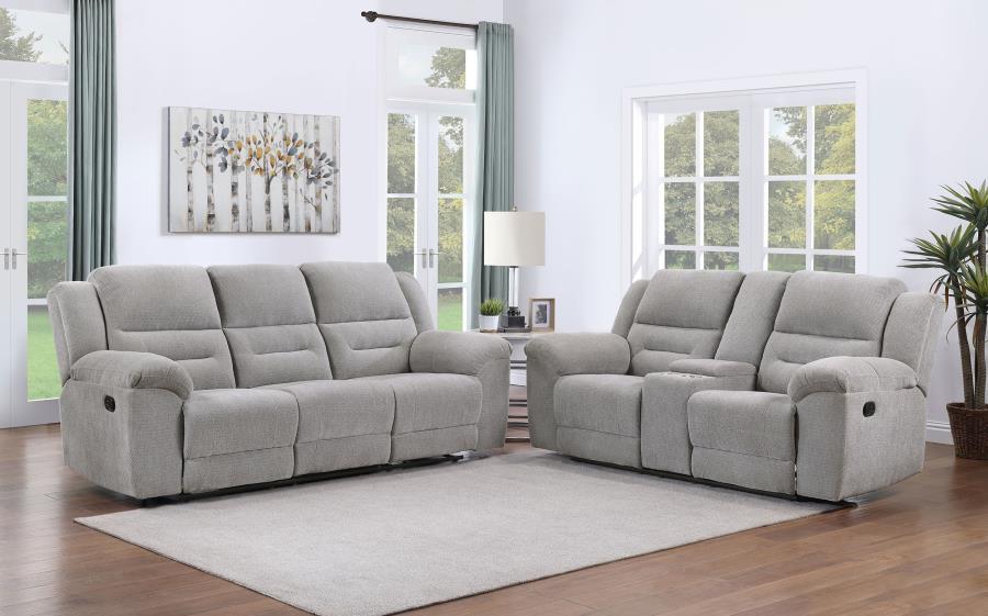 Gilson - Chenille Upholstered Sofa Set Reclining Sofas & Loveseats by Coaster Fine Furniture - Walls Furniture & Mattress