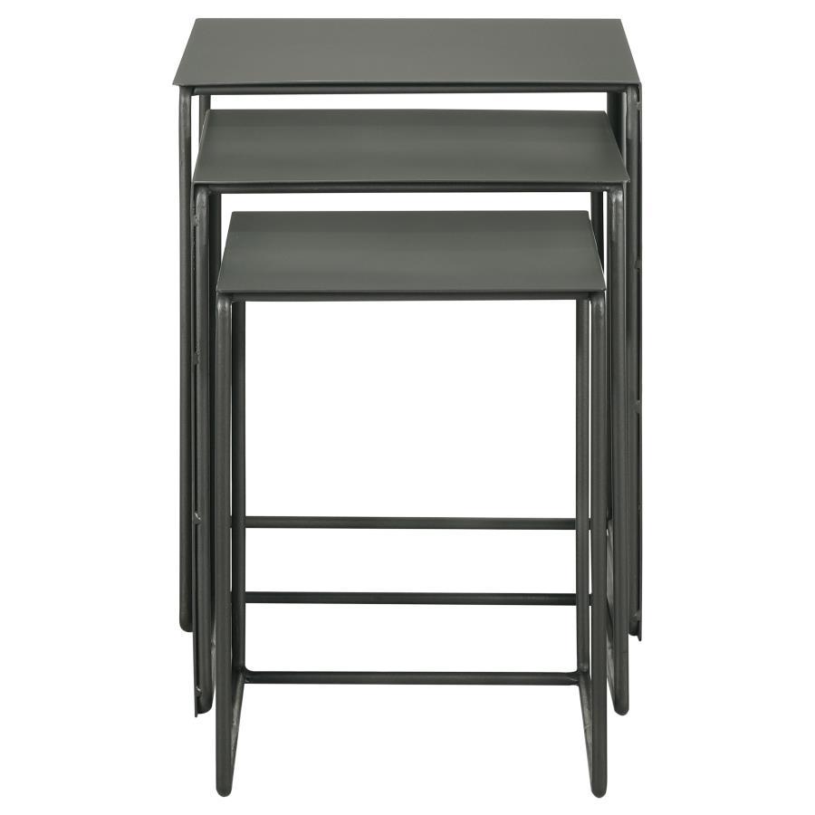 Imez - 3 Piece Rectangular Metal Nesting Table Set - Gray Nesting Tables by Coaster Fine Furniture - Walls Furniture & Mattress