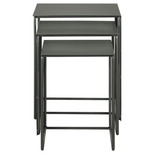 Imez - 3 Piece Rectangular Metal Nesting Table Set - Gray Nesting Tables by Coaster Fine Furniture - Walls Furniture & Mattress