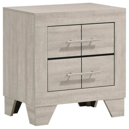 Trenton - 2 - Drawer Nightstand Bedside Table - Rustic Cream Accent Nightstands by Coaster Fine Furniture - Walls Furniture & Mattress