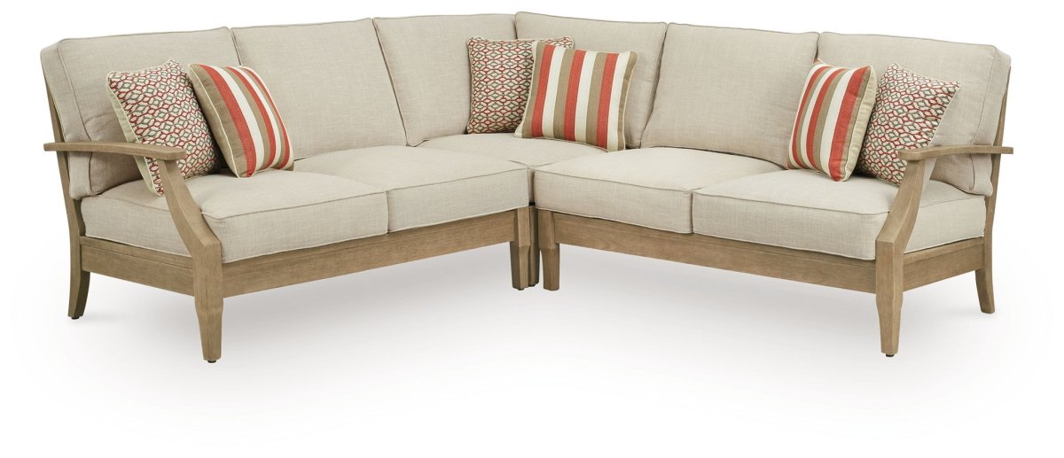 Clare View - Outdoor Sectional Stationary Sectionals by Signature Design by Ashley® - Walls Furniture & Mattress