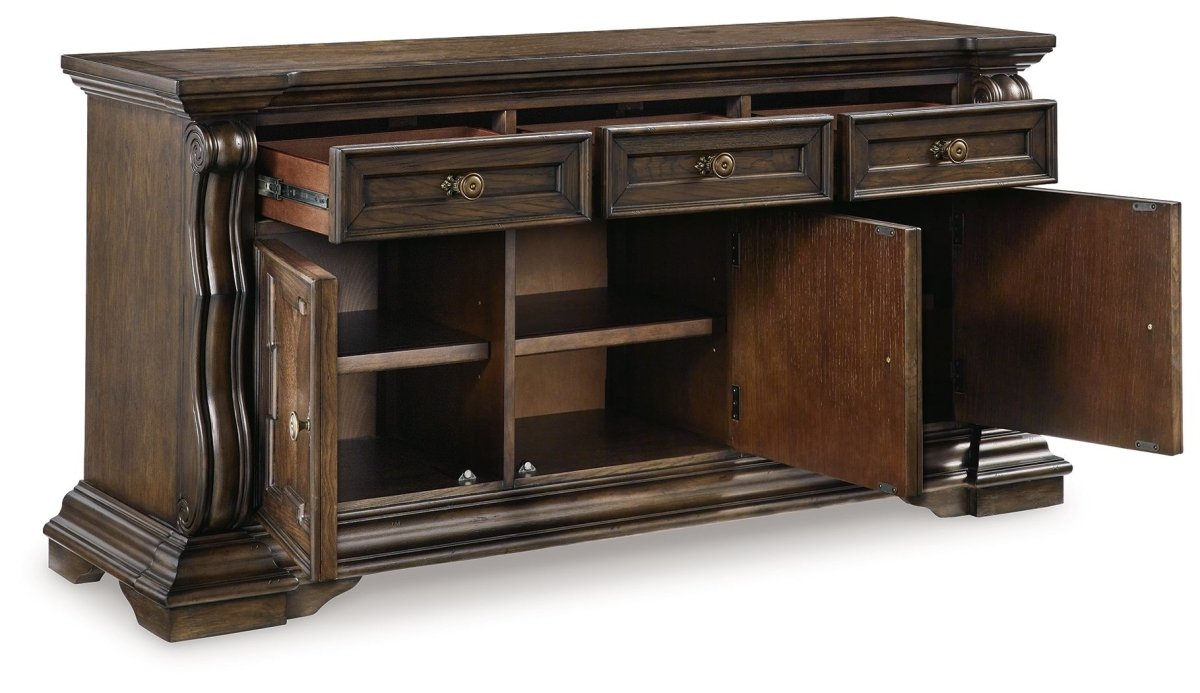 Maylee - Dining Room Buffet - Dark Brown Servers by Signature Design by Ashley® - Walls Furniture & Mattress