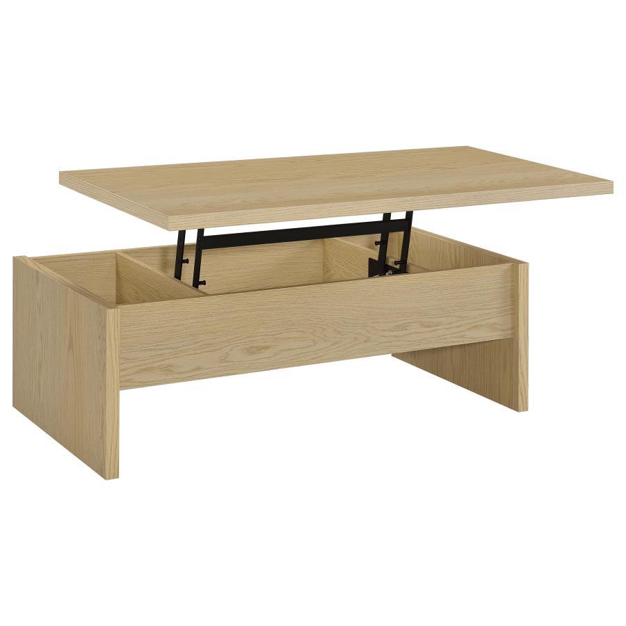 Canoga - Engineered Wood Lift Top Coffee Table - Light Oak Coffee Tables by Coaster Fine Furniture - Walls Furniture & Mattress