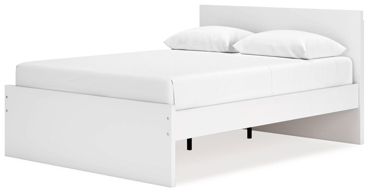 Onita - White - Queen Panel Platform Bed Panel Beds by Signature Design by Ashley® - Walls Furniture & Mattress