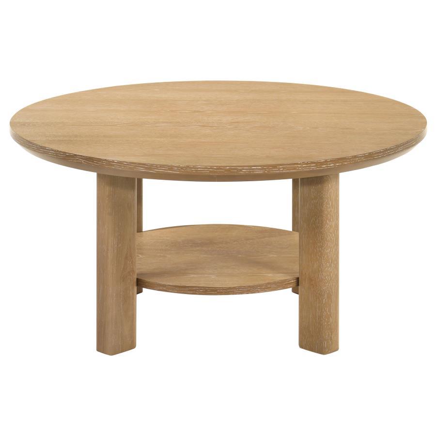 Ottowa - Round Wood Table With Shelf End Tables by Coaster Fine Furniture - Walls Furniture & Mattress