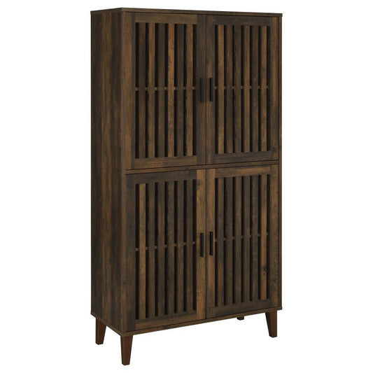 Elouise - 4 Door Engineered Wood Tall Accent Cabinet - Dark Pine Accent Cabinets by Coaster Fine Furniture - Walls Furniture & Mattress
