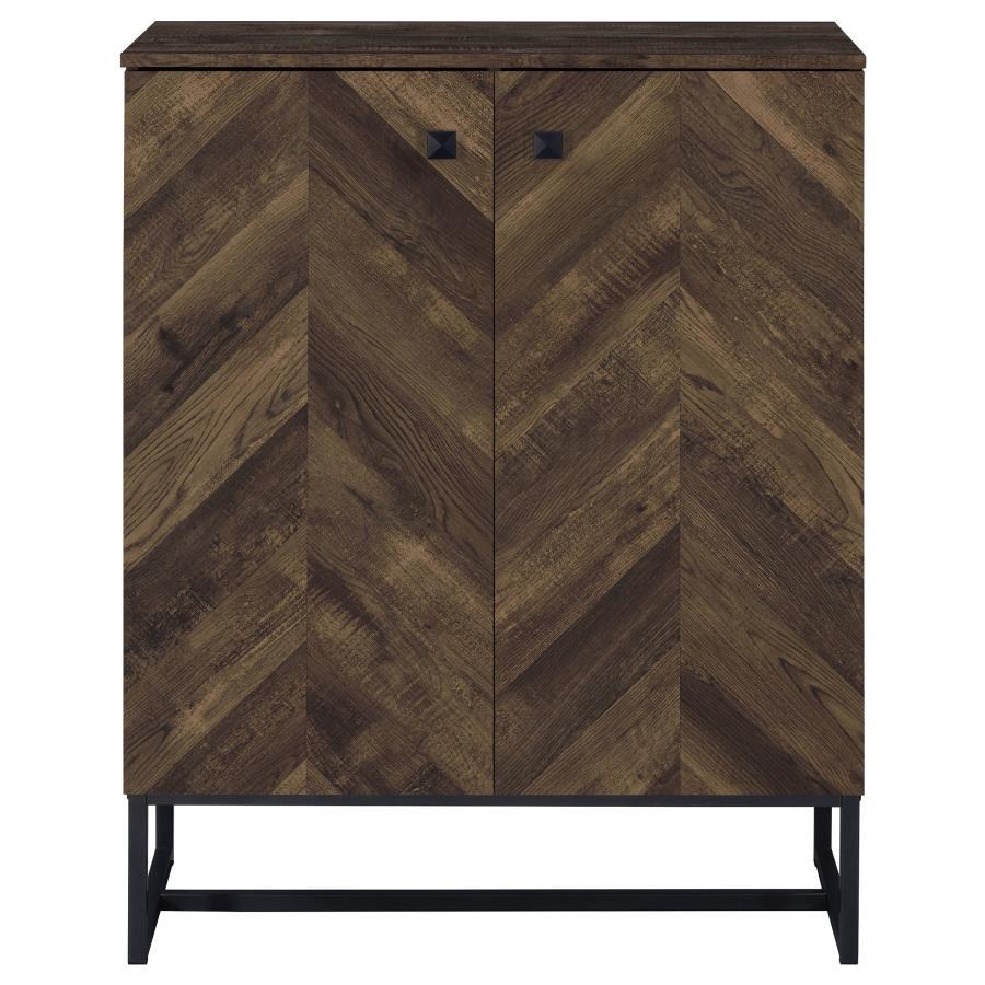 Carolyn - 2 Door Engineered Accent Wood Cabinet - Rustic Oak Accent Cabinets by CoasterEveryday - Walls Furniture & Mattress