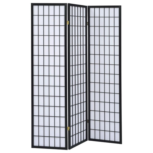 Carrie - 3 - Panel Room Divider Folding Shoji Screen Room Dividers by CoasterEveryday - Walls Furniture & Mattress