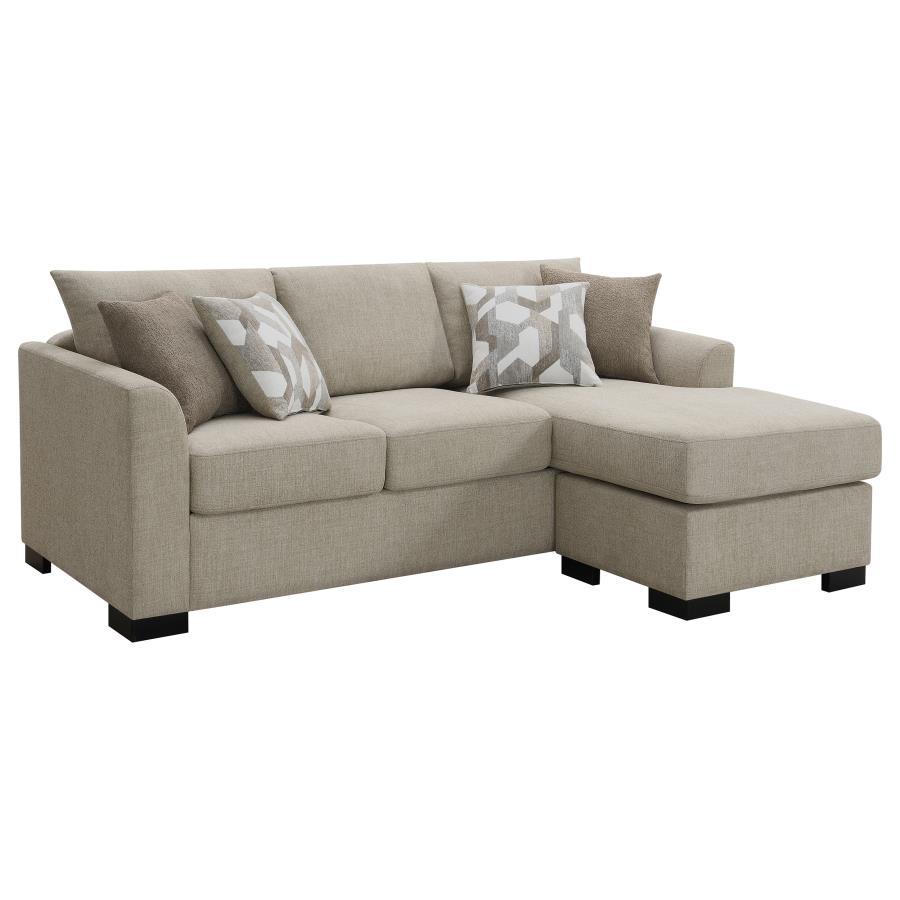 Storey - Upholstered Sleeper Sectional Chaise Sofa Sleeper Sectionals by CoasterEveryday - Walls Furniture & Mattress