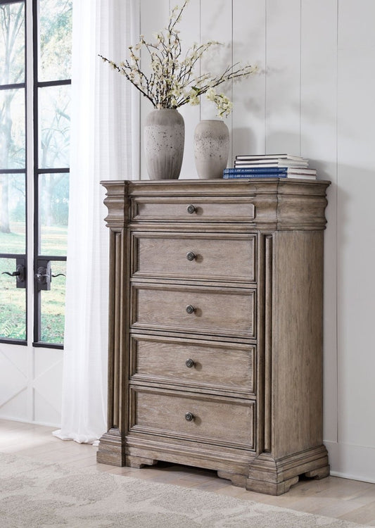 Blairhurst - Five Drawer Chest - Light Grayish Brown Accent Chests by Signature Design by Ashley® - Walls Furniture & Mattress