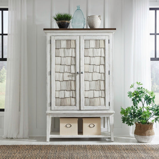 River Place - Bar Cabinet - White Wine Cabinets by Liberty Furniture - Walls Furniture & Mattress