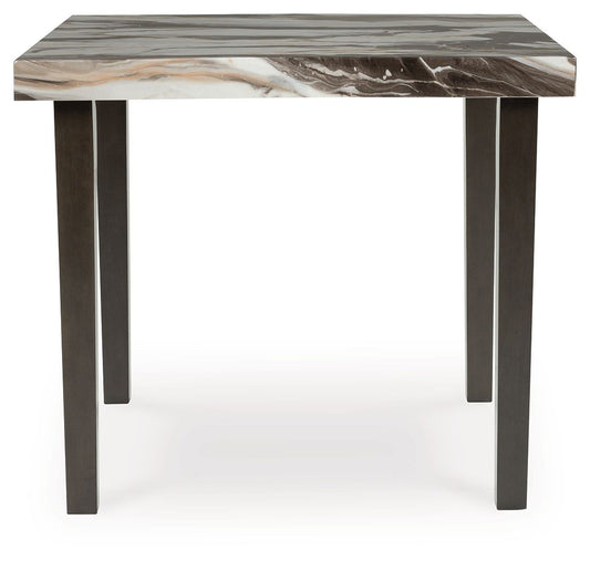 Jeshina - Square Dining Room Counter Table - Dark Brown / Beige Counter Tables by Signature Design by Ashley® - Walls Furniture & Mattress