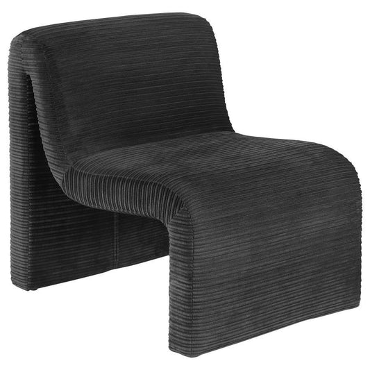 Drayton - Upholstered Curved Armless Accent Chair Armless Chairs by Coaster Fine Furniture - Walls Furniture & Mattress