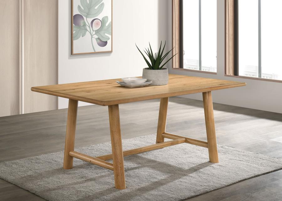 Duncan - 71" Rectangular Wood Dining Room Table - Washed Oak Dining Tables by Coaster Fine Furniture - Walls Furniture & Mattress