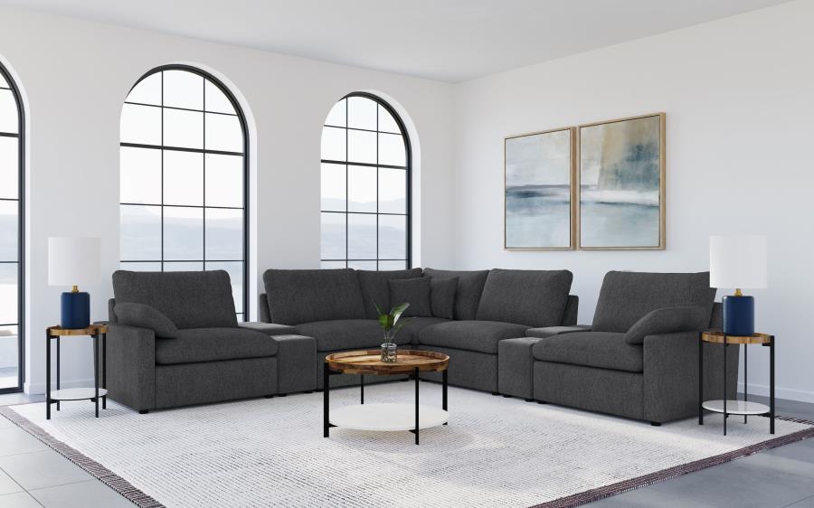 Collins - 7 - Piece Modular Power Reclining Sectional Reclining Sectionals by Coaster Fine Furniture - Walls Furniture & Mattress