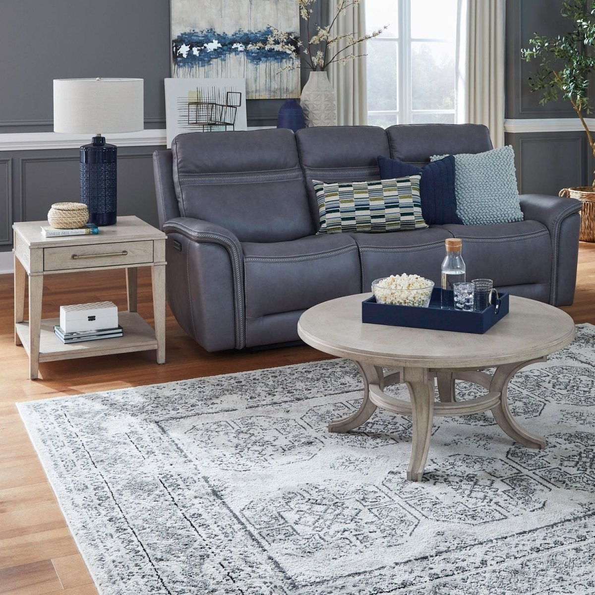 New Haven - Optional 3 Piece Table Set - Sanctuary White Table Sets by Liberty Furniture - Walls Furniture & Mattress