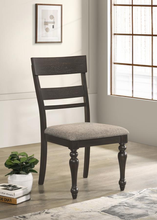 Bridget - Wood Dining Side Chair (Set of 2) - Charcoal Chair Sets by Coaster Fine Furniture - Walls Furniture & Mattress
