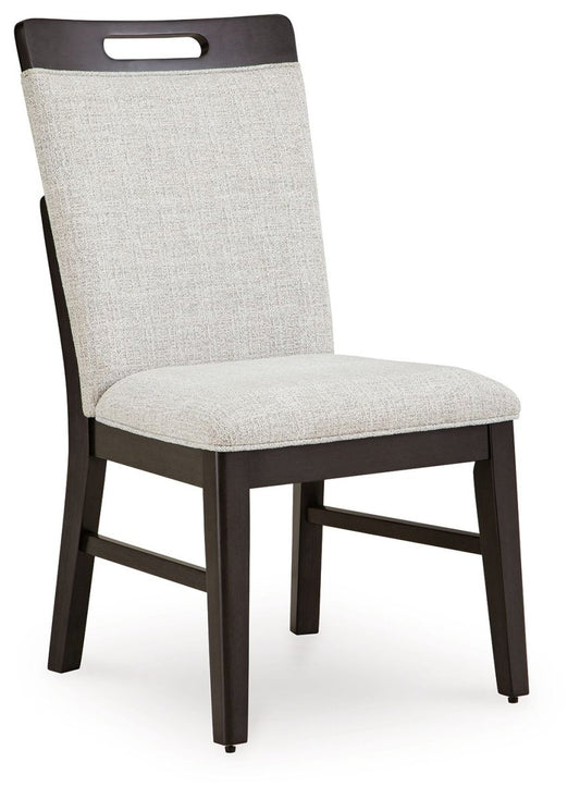 Neymorton - Dining Upholstered Side Chair (Set of 2) - Light Gray / Brown Chair Sets by Signature Design by Ashley® - Walls Furniture & Mattress