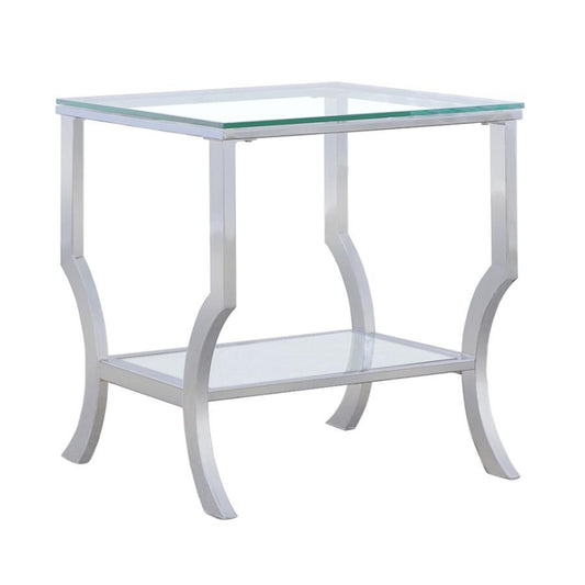 Saide - Rectangular Glass Top Table End Tables by CoasterEssence - Walls Furniture & Mattress