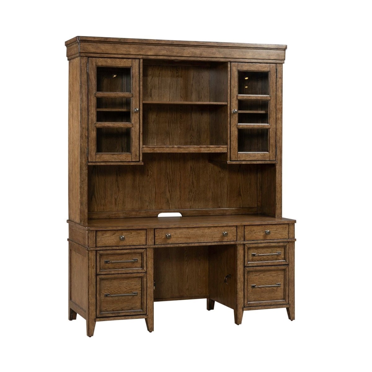 Carolina Park - Credenza & Hutch - Brown Credenzas & Hutches by Liberty Furniture - Walls Furniture & Mattress