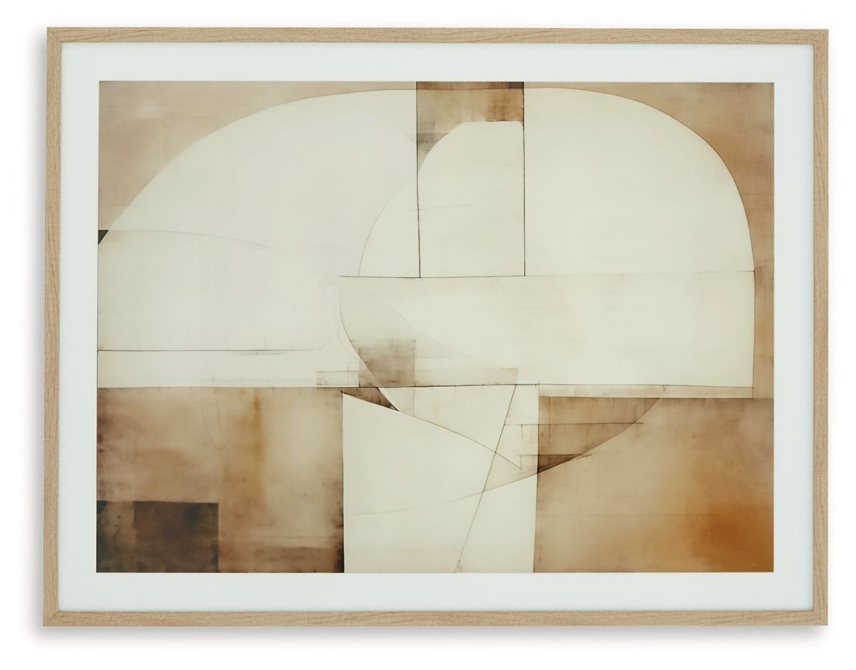 Corlain - Wall Art - Brown / Tan / White Framed Prints by Signature Design by Ashley® - Walls Furniture & Mattress
