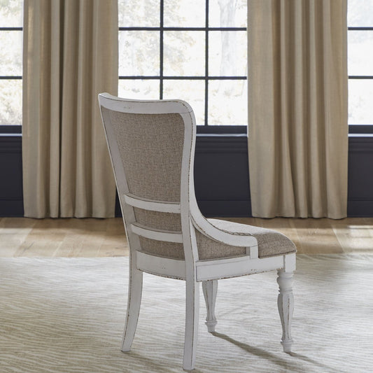 Magnolia Manor - Upholstered Wing Back Side Chair (RTA) - White Wingback Chairs by Liberty Furniture - Walls Furniture & Mattress