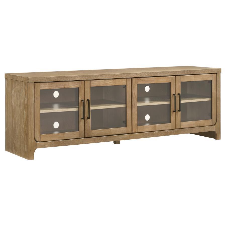 Brenham - 79" 4 - Door TV Stand Media Console - Washed Oak TV Stands by Coaster Fine Furniture - Walls Furniture & Mattress