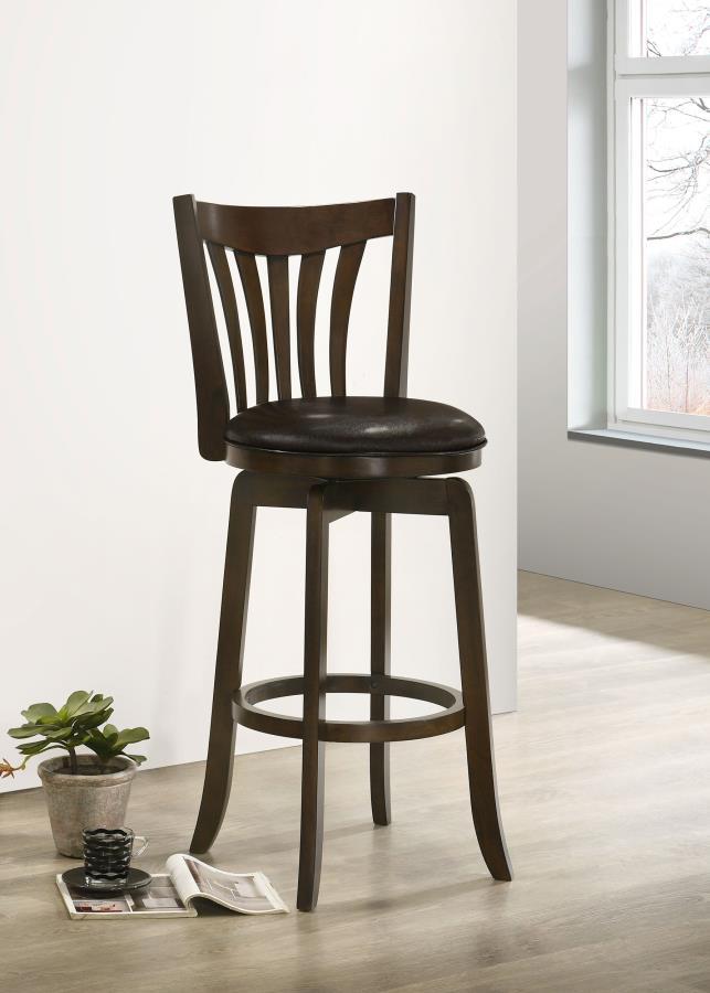 Lambert - Wood Height Swivel Bar Chair Counter Height (24" - 27") by Coaster Fine Furniture - Walls Furniture & Mattress