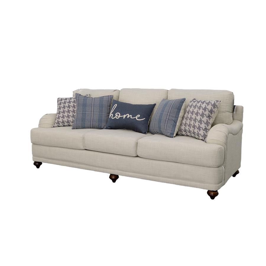 Glenn - Upholstered English Arm Sofa - Light Gray And Blue Stationary Sofas by CoasterElevations - Walls Furniture & Mattress