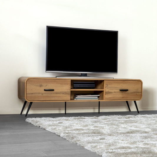 Rowan - 71" Low Profile TV Console - Natural TV Stands by New Classic - Walls Furniture & Mattress