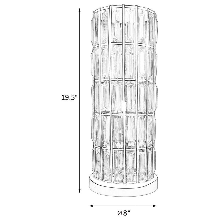 Wanda - Crystal Shade Bedside Table Lamp Table Lamps by Coaster Fine Furniture - Walls Furniture & Mattress