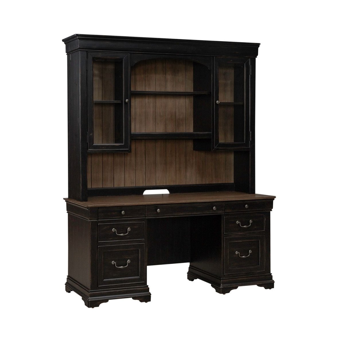 Meritage - Credenza & Hutch - Black Credenzas & Hutches by Liberty Furniture - Walls Furniture & Mattress