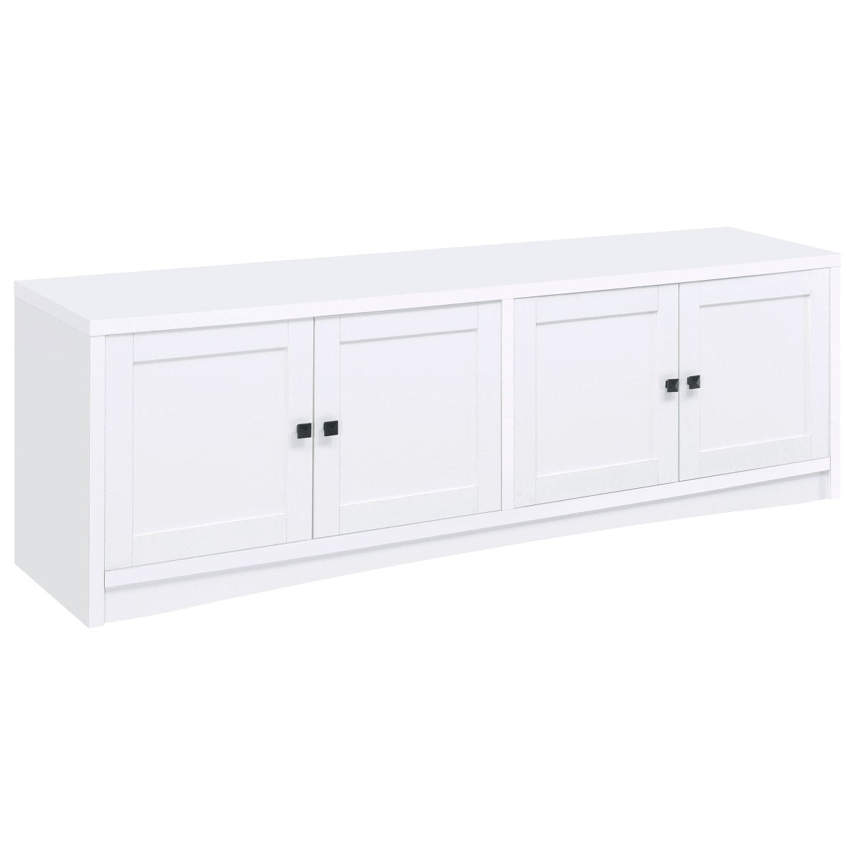 Laughlin - 4 Door Engineered Wood TV Stand - White TV Stands by CoasterEveryday - Walls Furniture & Mattress