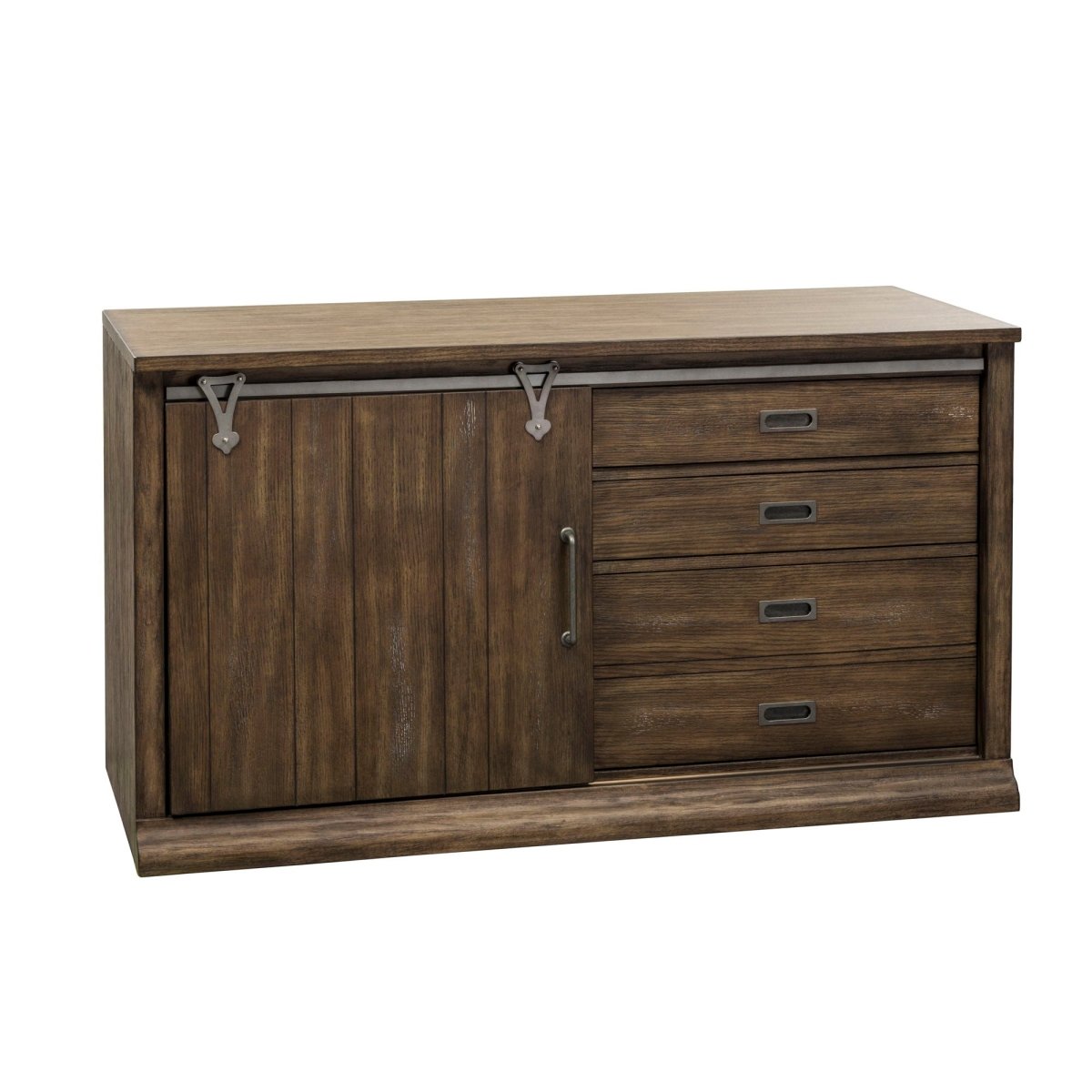 Stone Brook - Jr Executive Credenza Set - Dark Brown Credenzas & Hutches by Liberty Furniture - Walls Furniture & Mattress