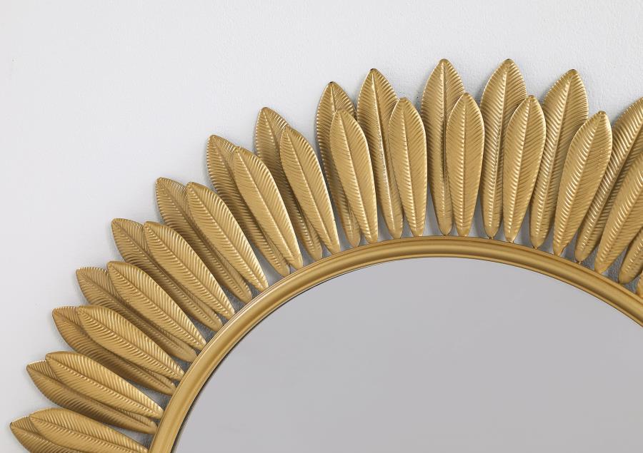 Tuscany - Sunburst Wall Mirror - Gold Wall Mirrors by Coaster Fine Furniture - Walls Furniture & Mattress