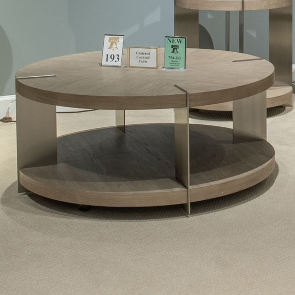 Harlow - Round Cocktail Table - Light Brown Cocktail Tables by Liberty Furniture - Walls Furniture & Mattress