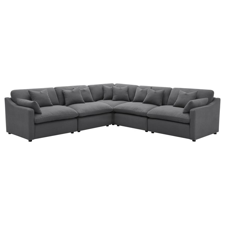 Hobson - Upholstered Modular Sectional Sofa Stationary Sectionals by Coaster Fine Furniture - Walls Furniture & Mattress
