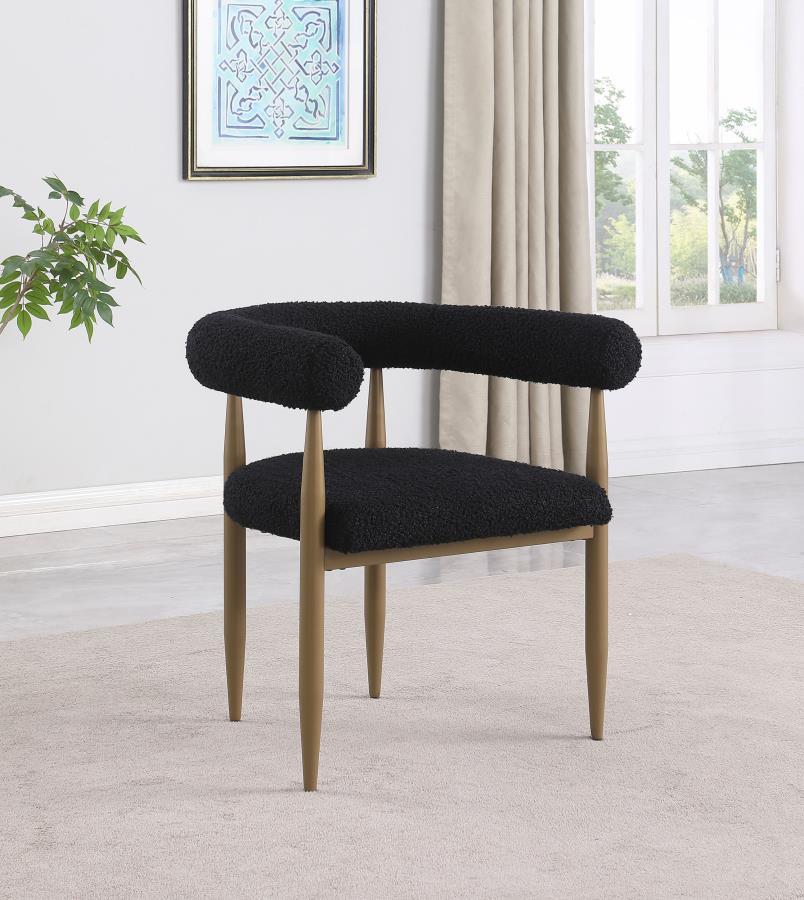Dunmore - Boucle Upholstered Dining Arm Chair (Set of 2) Chair Sets by Coaster Fine Furniture - Walls Furniture & Mattress
