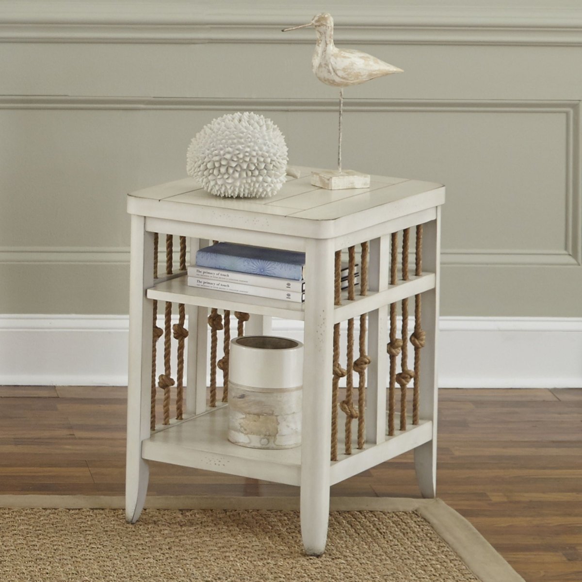 Dockside - Chair Side Table - White Chair Side Tables by Liberty Furniture - Walls Furniture & Mattress