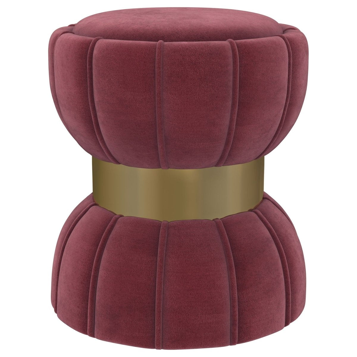 Sora - Round Upholstered Ottoman Upholstered Ottomans by Coaster Fine Furniture - Walls Furniture & Mattress