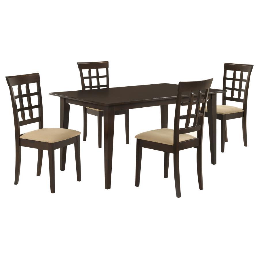 Gabriel - 5 Piece Rectangular 59" Dining Set - Cappuccino 5 Piece Dining Room Sets by Coaster Fine Furniture - Walls Furniture & Mattress