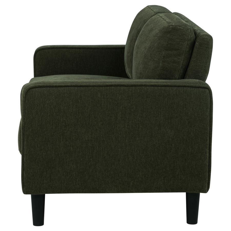 Ruth - Upholstered Track Arm Loveseat Stationary Loveseats by Coaster Fine Furniture - Walls Furniture & Mattress