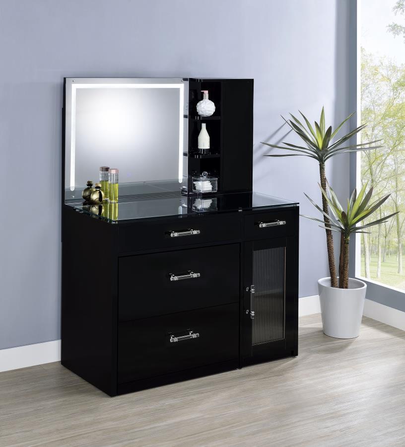 Flora - 2 - Drawer Vanity Set With LED Mirror Vanity Sets by Coaster Fine Furniture - Walls Furniture & Mattress