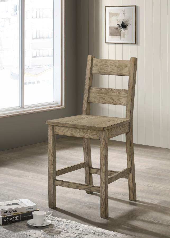 Cardova - Counter Height Dining Chair (Set of 2) - Vineyard Oak Chair Sets by Coaster Fine Furniture - Walls Furniture & Mattress