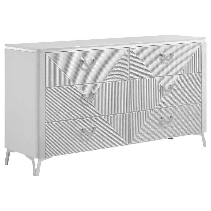 Cassia - 6 - Drawer Bedroom Dresser Cabinet Dressers by Coaster Fine Furniture - Walls Furniture & Mattress