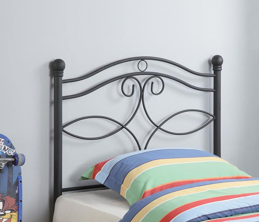 Callie - Metal Twin Open Frame Headboard - Matte Black Panel Headboards by CoasterEveryday - Walls Furniture & Mattress